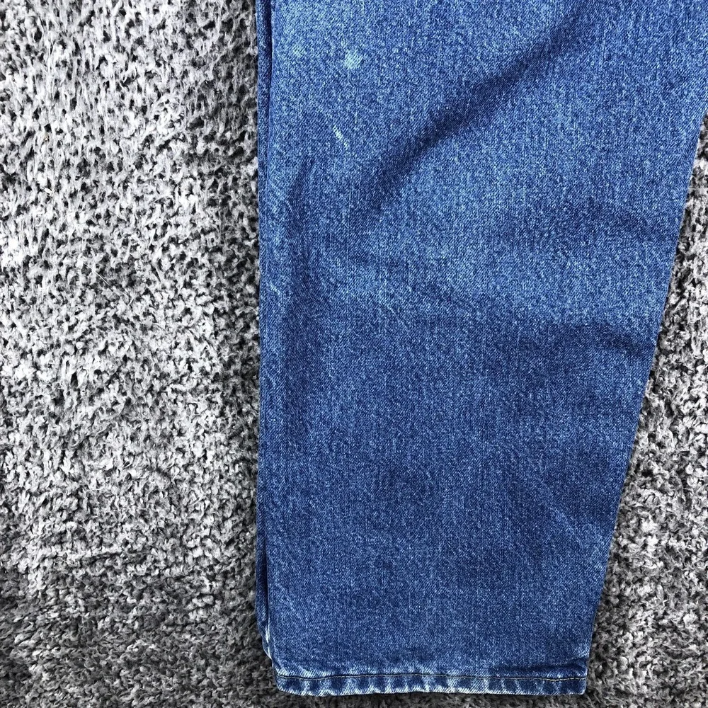 Carhartt Jeans Mens 35x30 Blue Relaxed Fit Straight‎ Leg Denim Flannel Lined